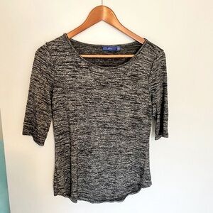 Apt. 9 Heather Gray Sweater Short Sleeve Size Small